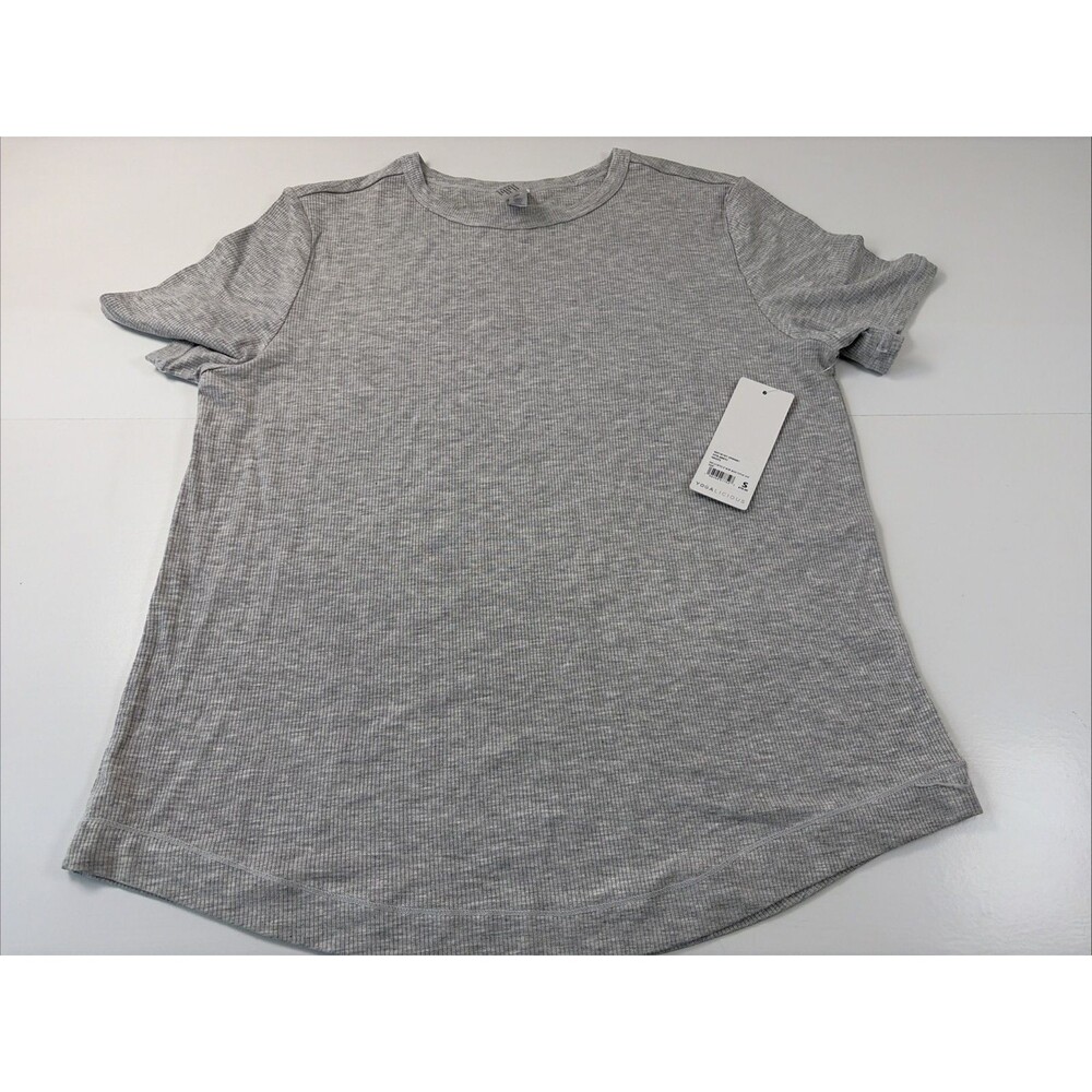 Yogalicious Heavenly Rib Routine Short Sleeve Top Size Small